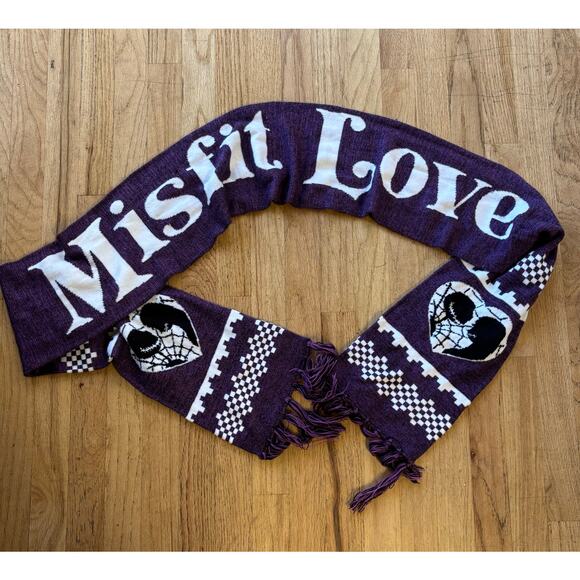 Disney The Nightmare Before Christmas Jack Skellington Knit Scarf Winter Soft - Picture 2 of 4